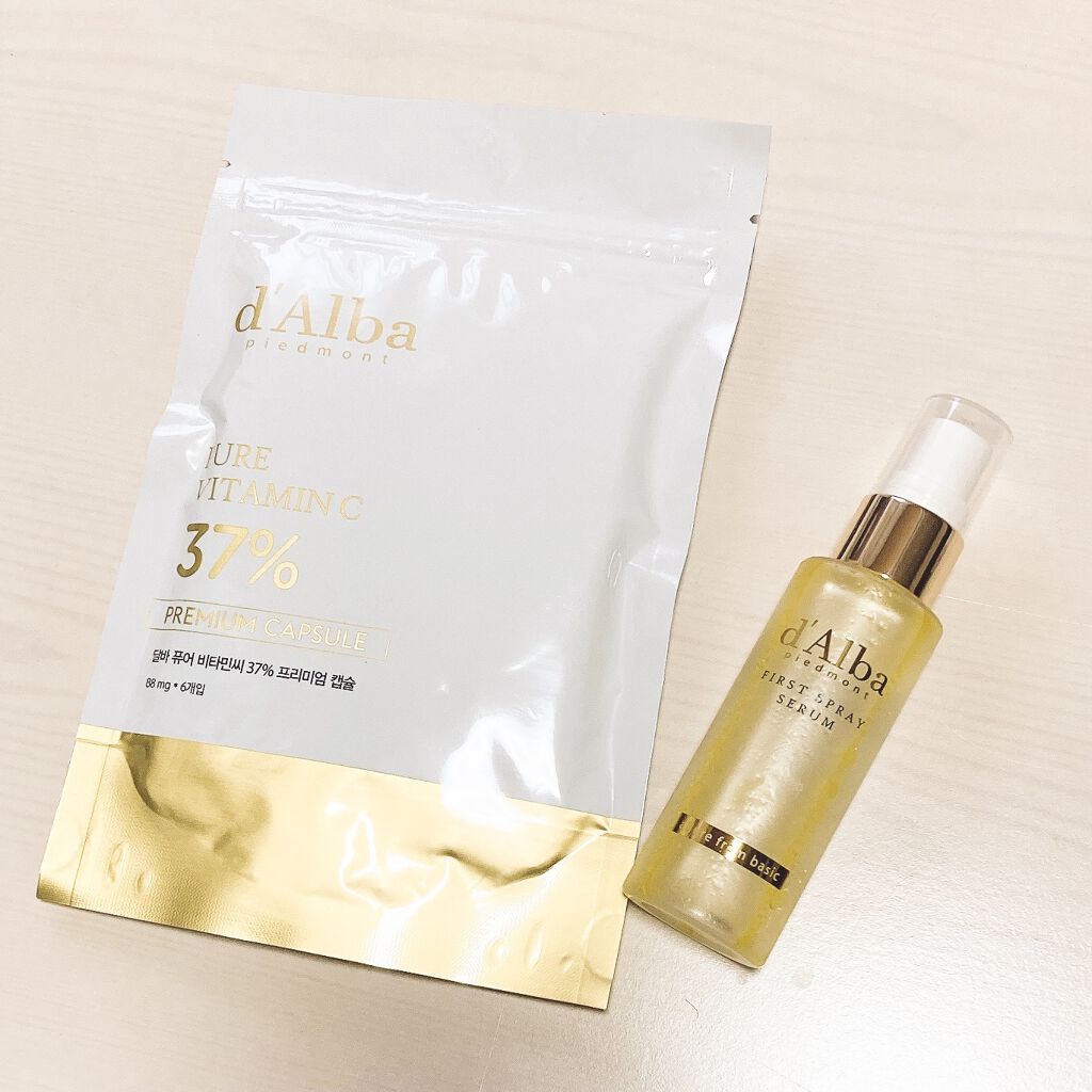 ピュアビタミンC37％プレミアムカプセル/ダルバ/美容液を使ったクチコミ（2枚目）