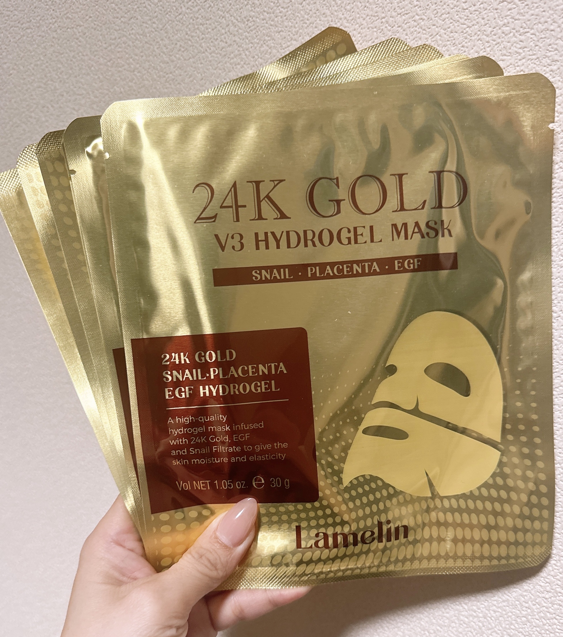 24K GOLD V3 HYDROGEL MASK/Lamelin/シートマスク・パックを使ったクチコミ（1枚目）