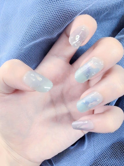 ネイルシール/Qoo10/ネイルシールを使ったクチコミ(1枚目)