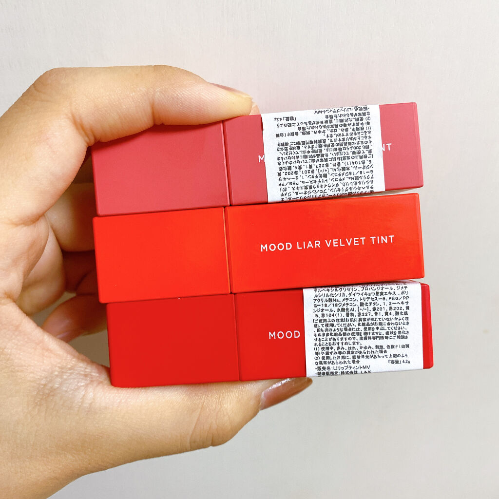 ムードライアー ベルベットティント/lilybyred/リップティントを使ったクチコミ（3枚目）