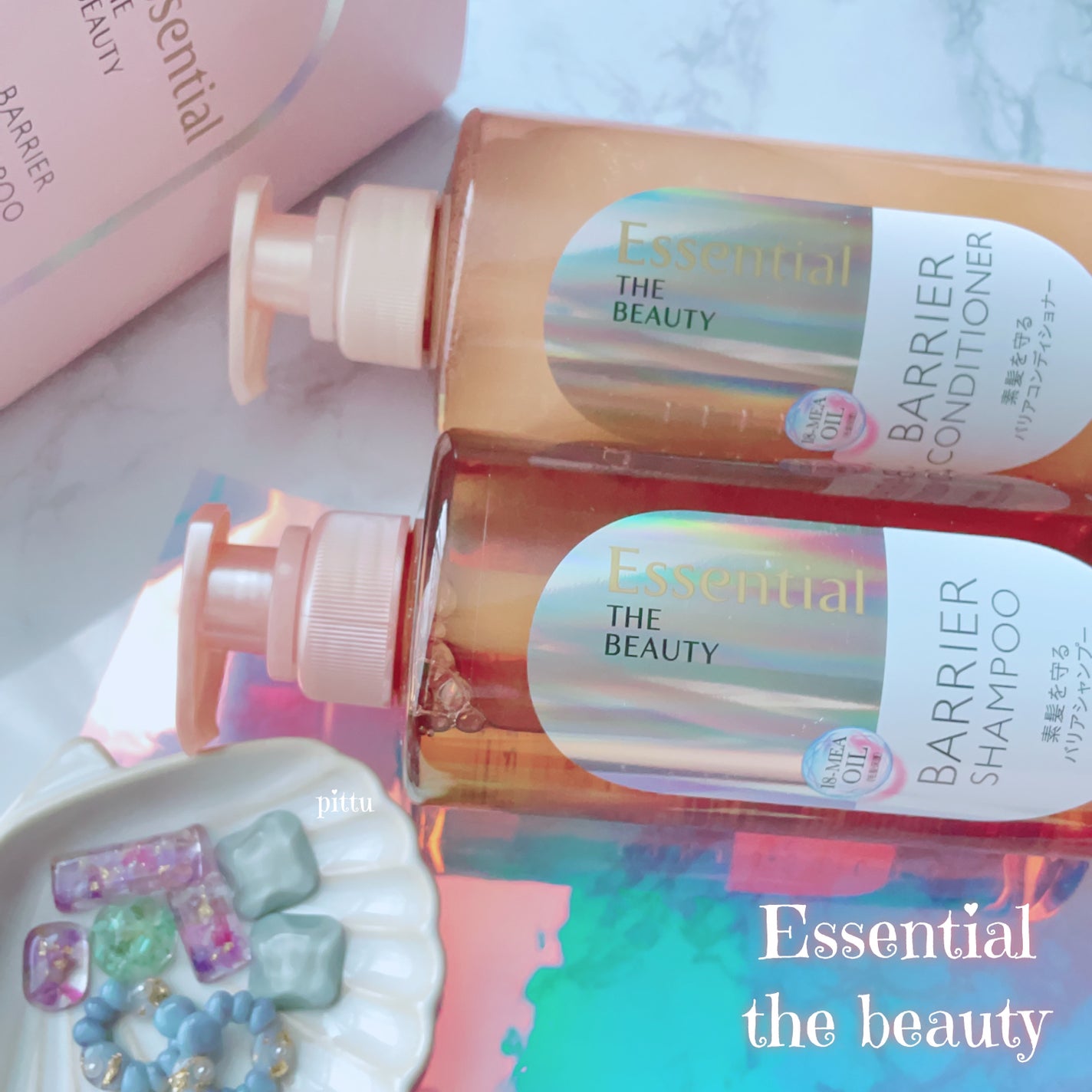 ザビューティ 髪のキメ美容素髪を守る バリアシャンプー/コンディショナー/エッセンシャル/シャンプー・コンディショナーを使ったクチコミ(4枚目)