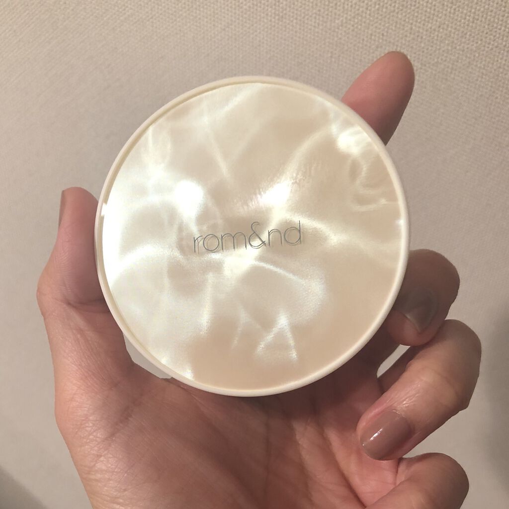 クリアカバークッション 21号 PURE/rom&nd/クッションファンデーションを使ったクチコミ（2枚目）