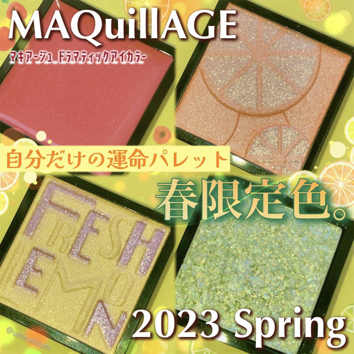ドラマティックアイカラー (パウダー)/(クリーム) フランボワーズソース/マキアージュ/アイシャドウパレットを使ったクチコミ（1枚目）