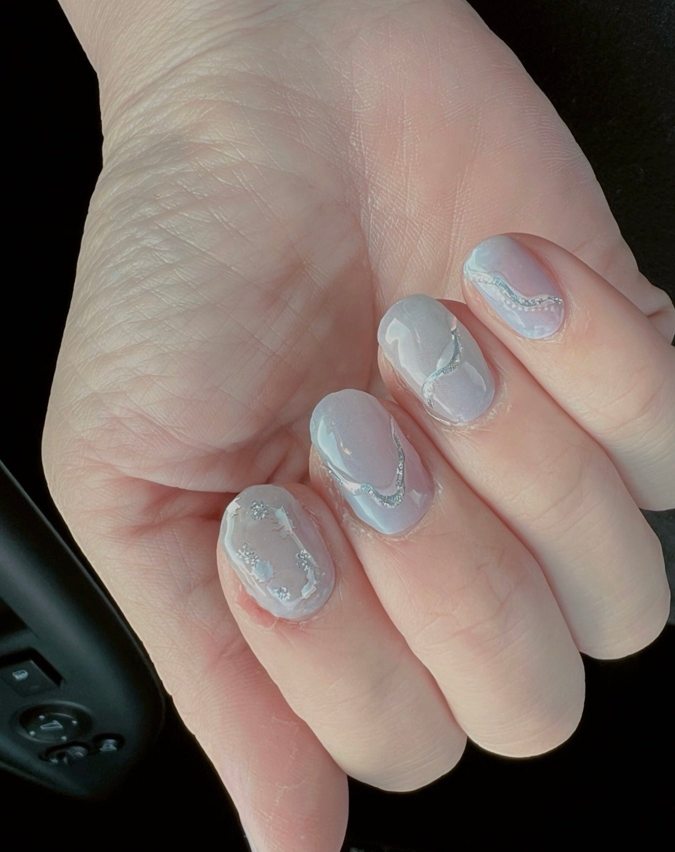 貼るジェルネイル/セリア/ネイルシールを使ったクチコミ(4枚目)