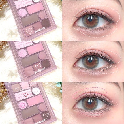 オールテイクムードテクニックパレット/PERIPERA/アイシャドウパレットを使ったクチコミ(2枚目)