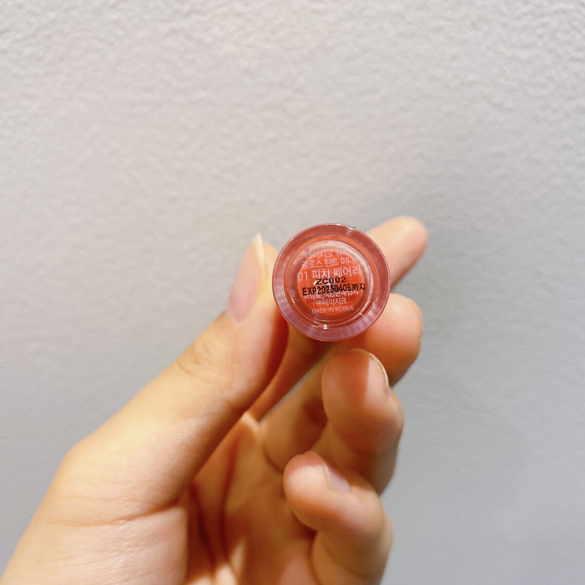 ウォーターグロスティント #01 Peach Fairy/dasique/リップティントを使ったクチコミ（2枚目）