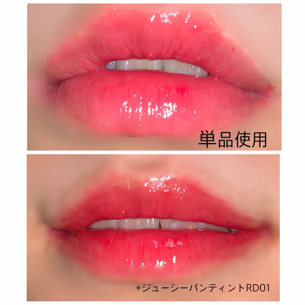 ラスティンググロスリップ/CEZANNE/口紅を使ったクチコミ(4枚目)