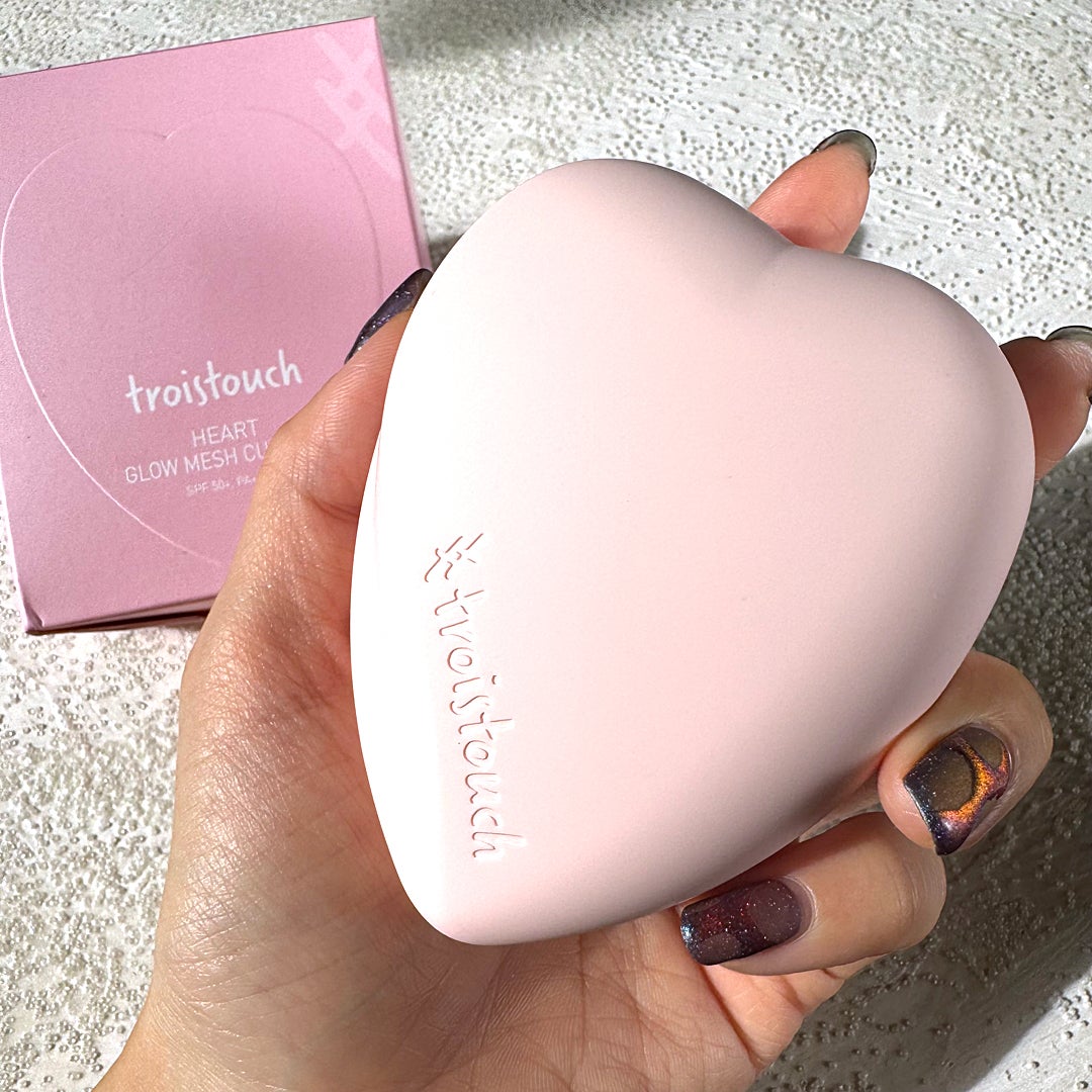 トワタッチ ハートクッション グロウメッシュ/troistouch/クッションファンデーションを使ったクチコミ(1枚目)