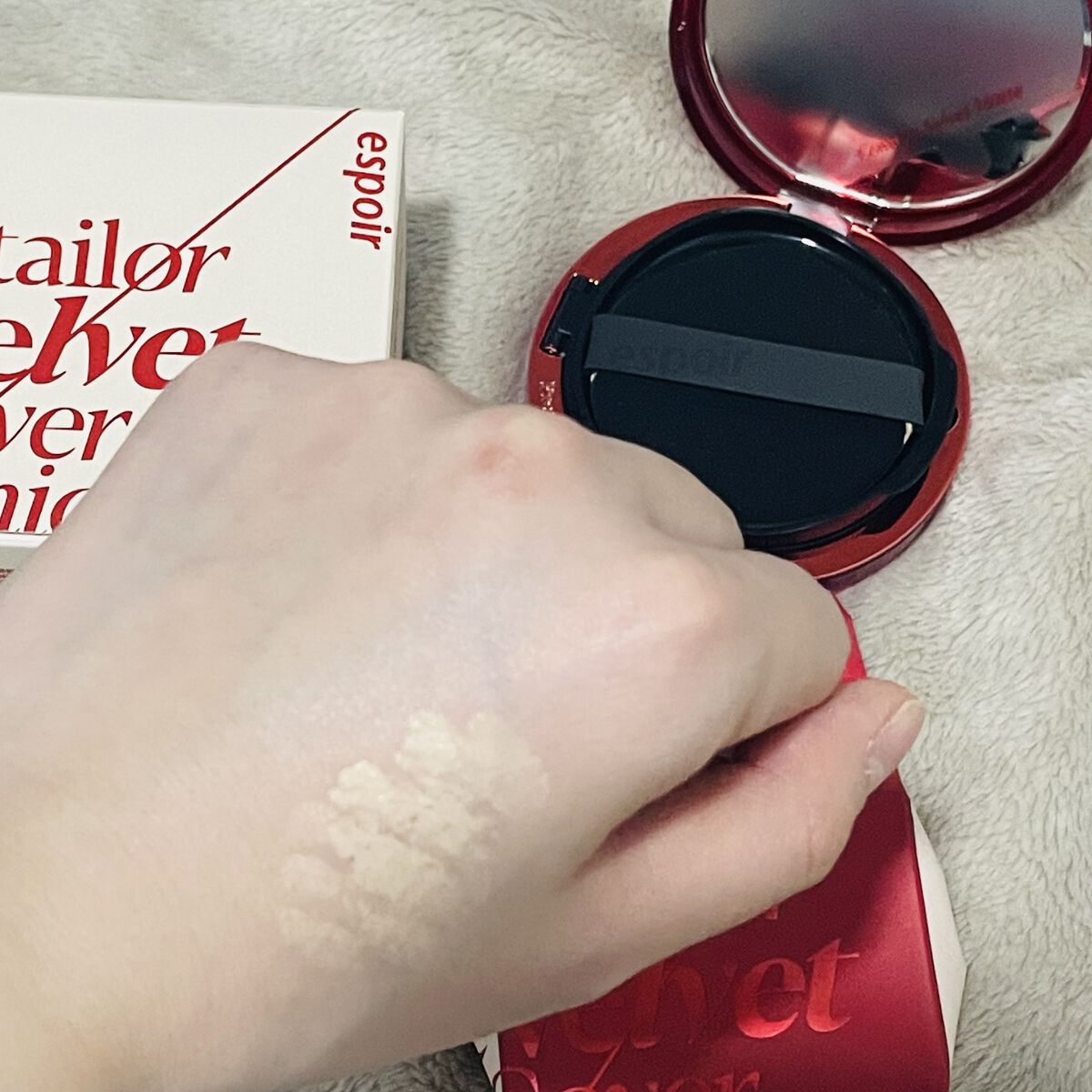 プロテーラービーベルベットカバークッション/espoir/クッションファンデーションを使ったクチコミ（3枚目）