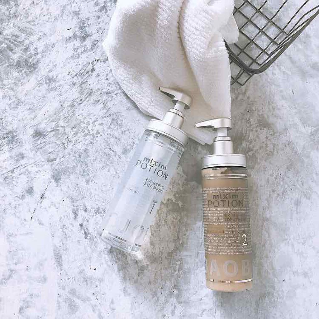 リペアシャンプー/ヘアトリートメント/mixim POTION/シャンプー・コンディショナーを使ったクチコミ(1枚目)