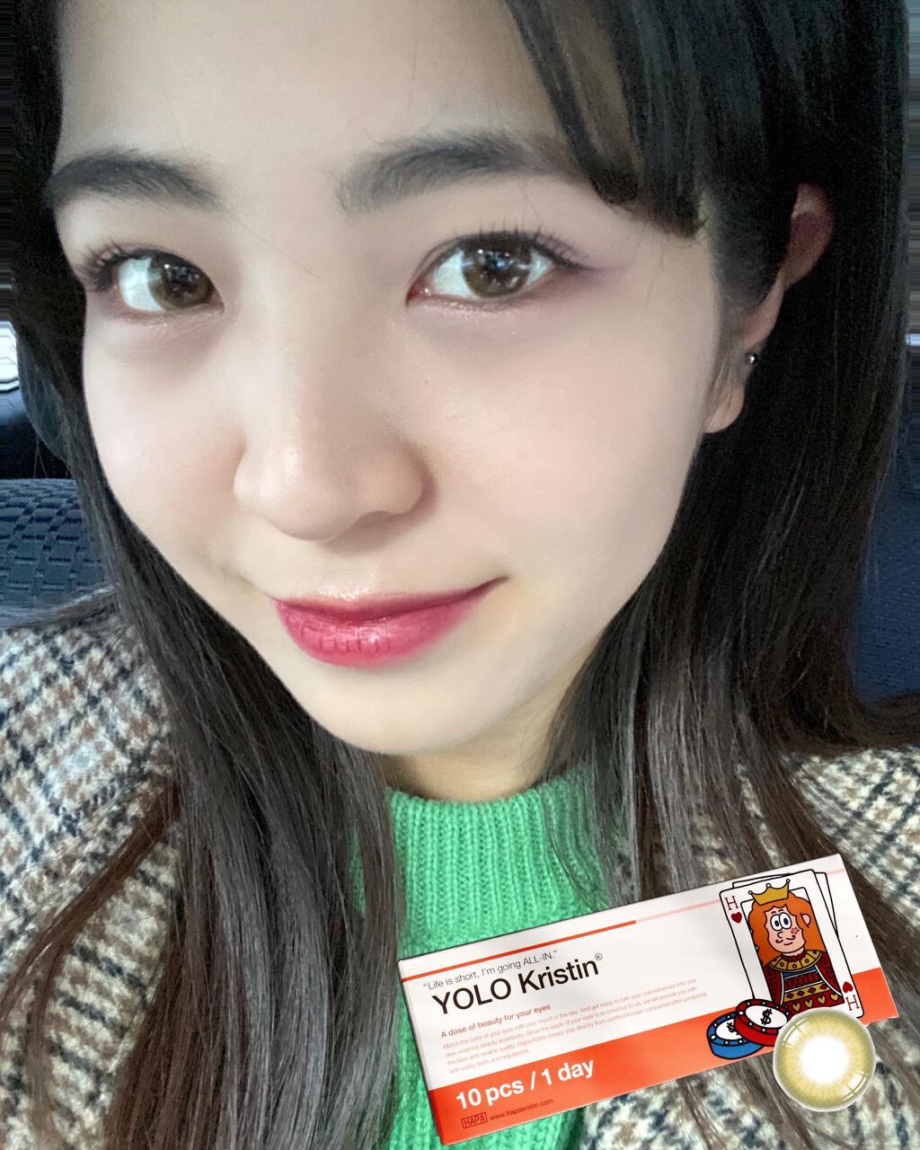 YOLO Kristin/Hapa kristin/カラーコンタクトレンズを使ったクチコミ(2枚目)