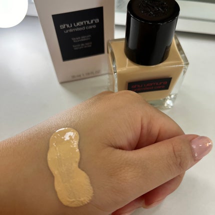 アンリミテッド ケア ツヤ セラム ファンデーション/shu uemura/リキッドファンデーションを使ったクチコミ(4枚目)