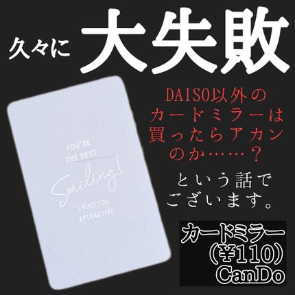 ステンレスカードミラー ケース付き/キャンドゥ/その他化粧小物を使ったクチコミ(1枚目)