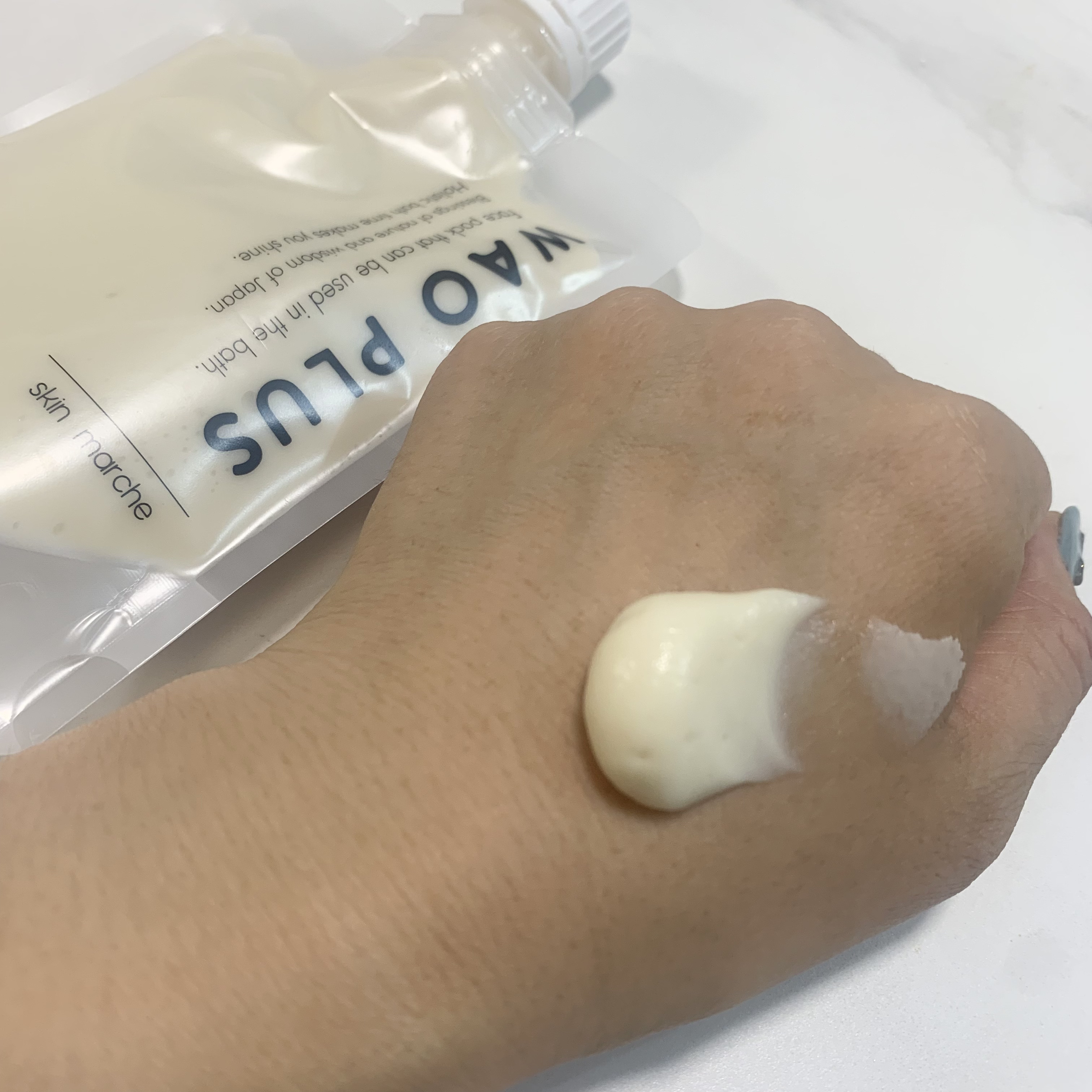 skinmarche WAOPLUS プラントベースミルクブースターマスク/ブレーンコスモス/洗い流すパック・マスクを使ったクチコミ（2枚目）