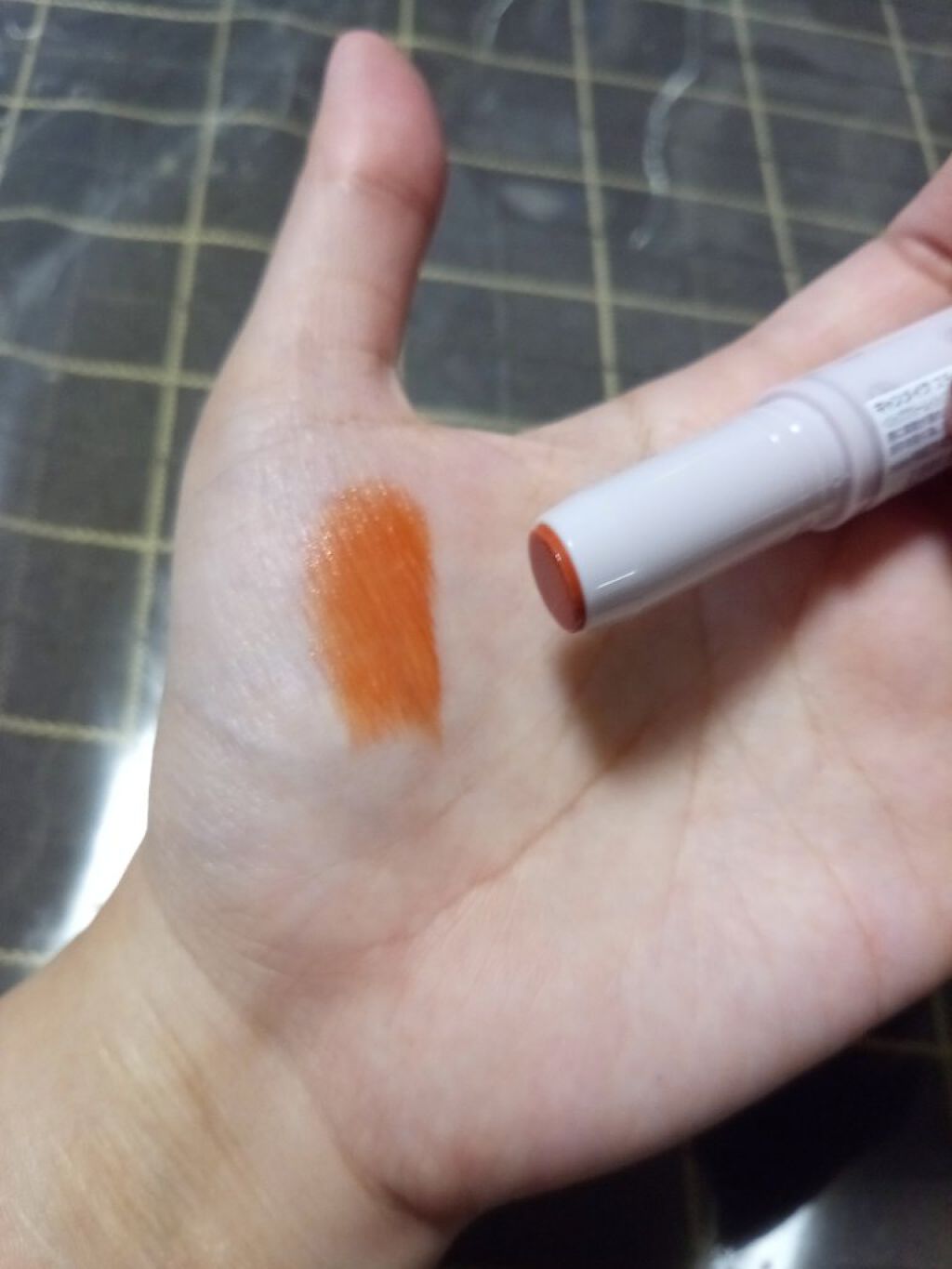 ステイオンバームルージュ 18 ブラウニッシュマンダリン/キャンメイク/口紅を使ったクチコミ（3枚目）