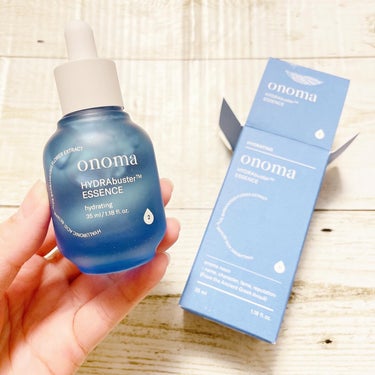 『onoma（オノマ）  HYDRAbuster™ ESSENCE  （ハイドラ バスター エッセンス）』を使ってみました！

こちらの商品は、低分子と高分子で複合配合された8種類のヒアルロン酸が、肌の