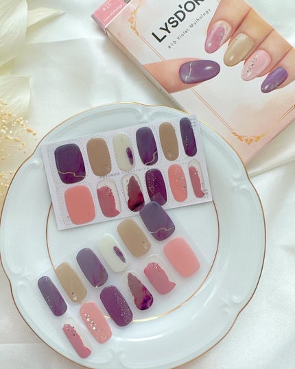 セミキュアジェルネイルシール ハンド用 16 ヴァイオレットミソロジー /LYSD’OR/ネイルシールの画像