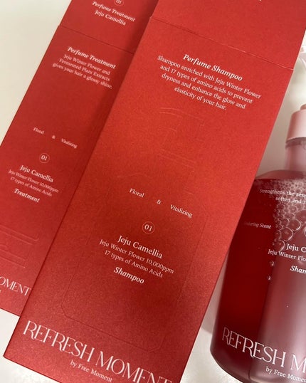リフレッシュモーメントパフュームシャンプー/トリートメント Jeju Camellia/Free Moment /市販シャンプーを使ったクチコミ(3枚目)