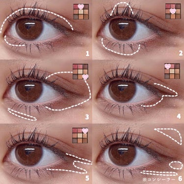 UR GLAM　BLOOMING EYE COLOR PALETTE/U R GLAM/パウダーアイシャドウを使ったクチコミ（2枚目）