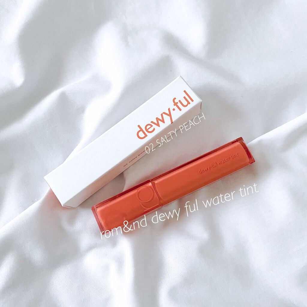 デュイフルウォーターティント 02 ソルティーピーチ/rom&nd/リップティントを使ったクチコミ（1枚目）