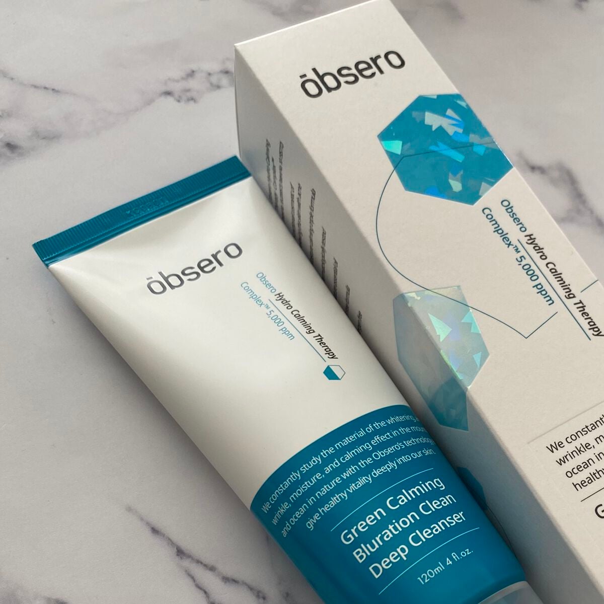グリーンカーミングブルーレーションクリーンディープクレンザー/obsero/洗顔フォームを使ったクチコミ(2枚目)