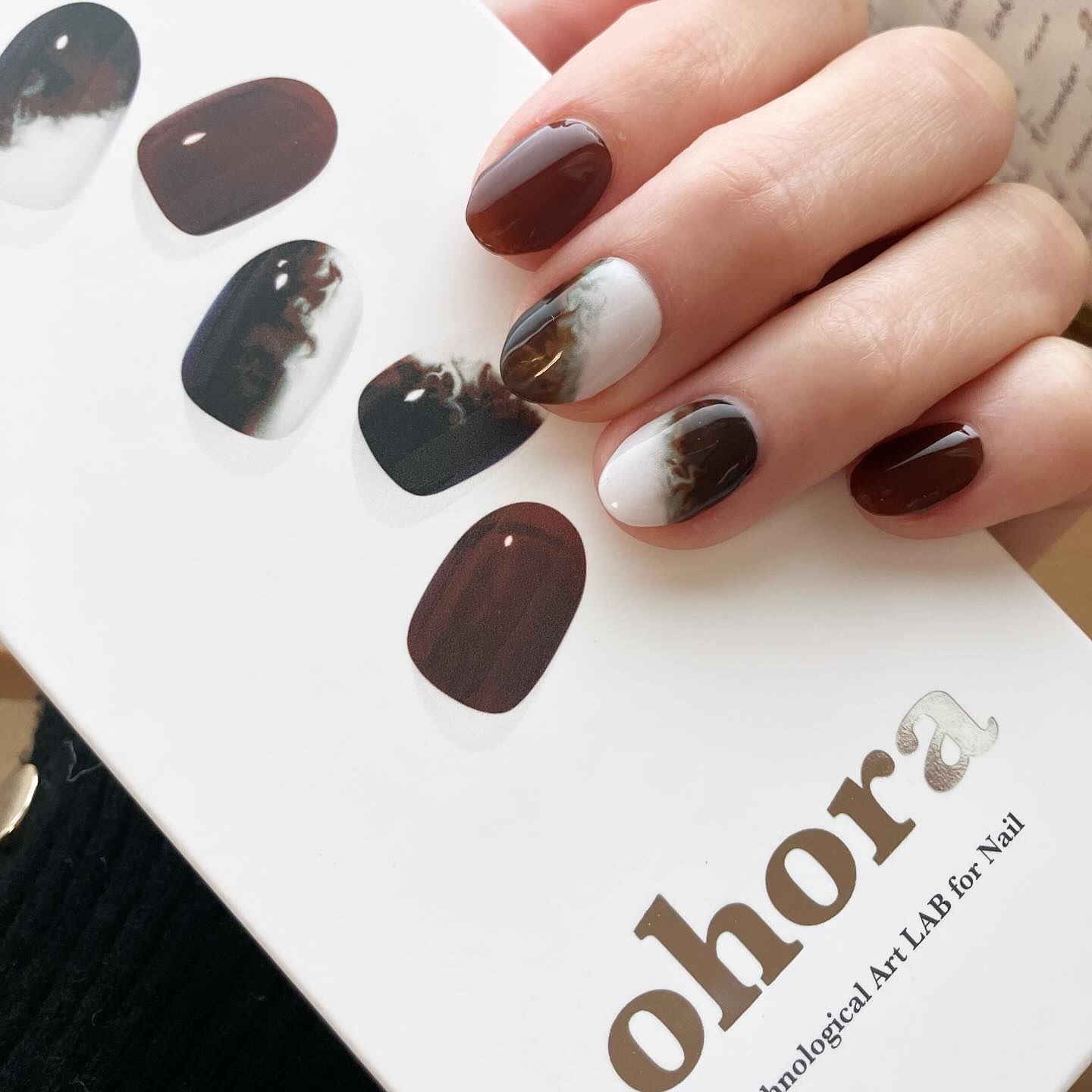 セミキュアジェルネイル（ハンド）/ohora/ネイルシールを使ったクチコミ（1枚目）