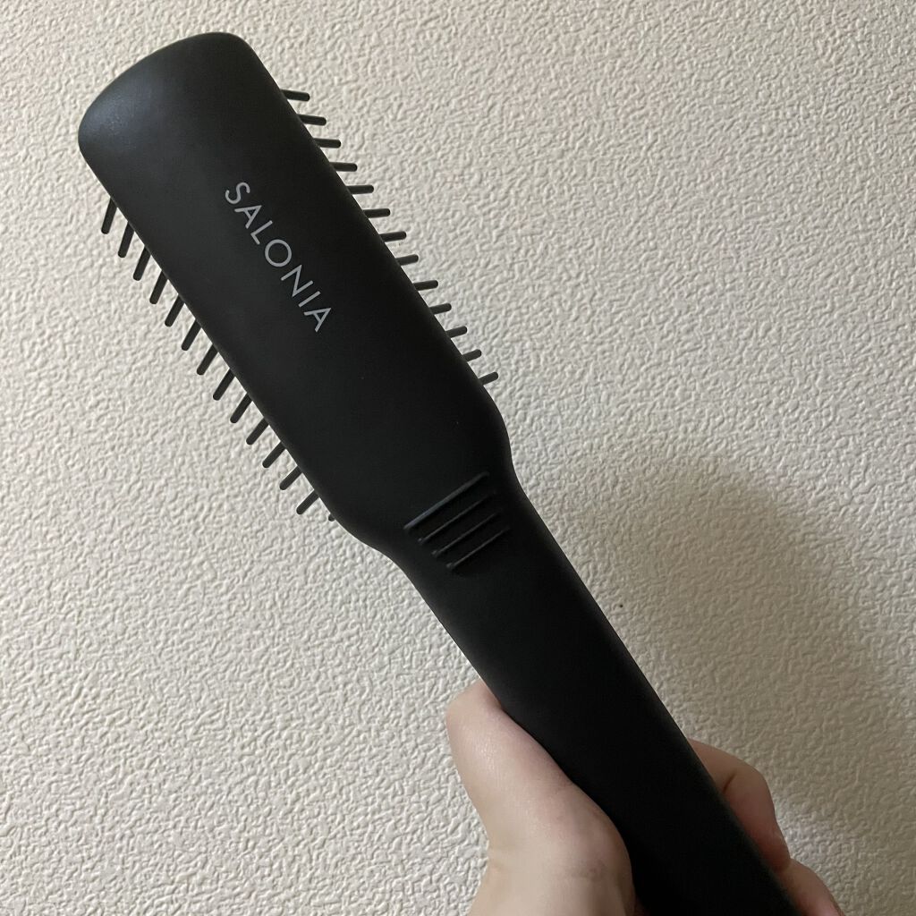 ストレートヒートブラシ スリム  ブラック/SALONIA/ヒートブラシを使ったクチコミ（1枚目）