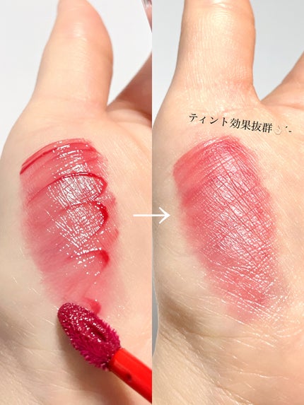 クチュールリップティントグレイズ ハッシュドチェリー/espoir/リップティントを使ったクチコミ(3枚目)