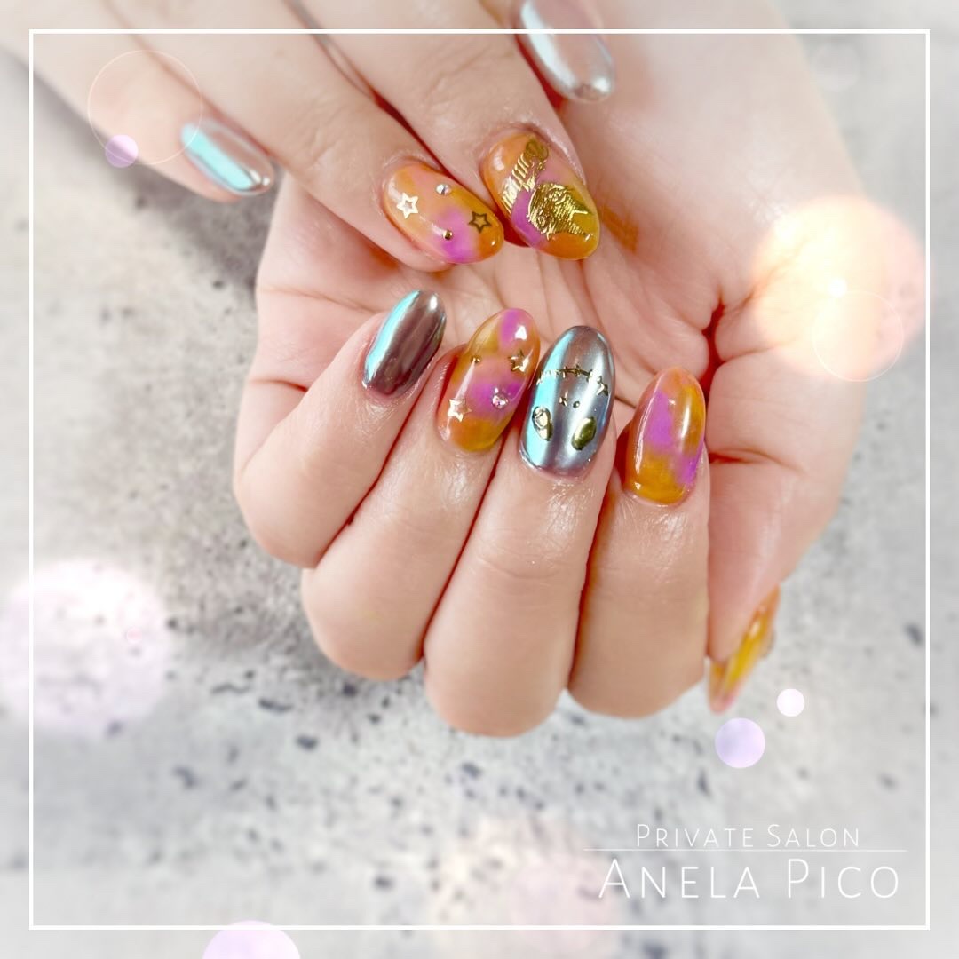 #ハロウィンネイルのネイルデザイン