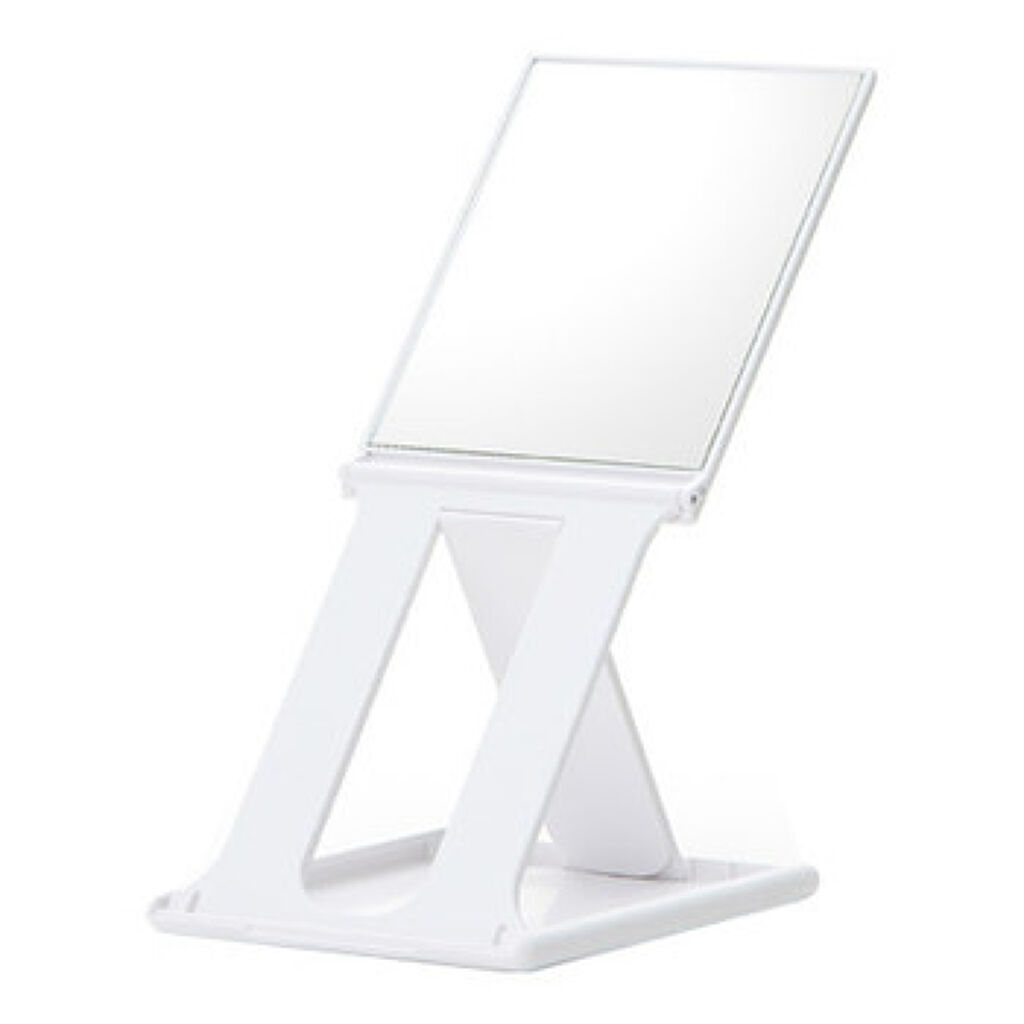 コンパクトスタンドミラー ホワイト