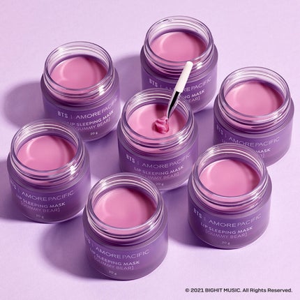 BTS | AMOREPACIFIC リップ スリーピングマスク PURPLE EDITION/LANEIGE/リップケアを使ったクチコミ(2枚目)