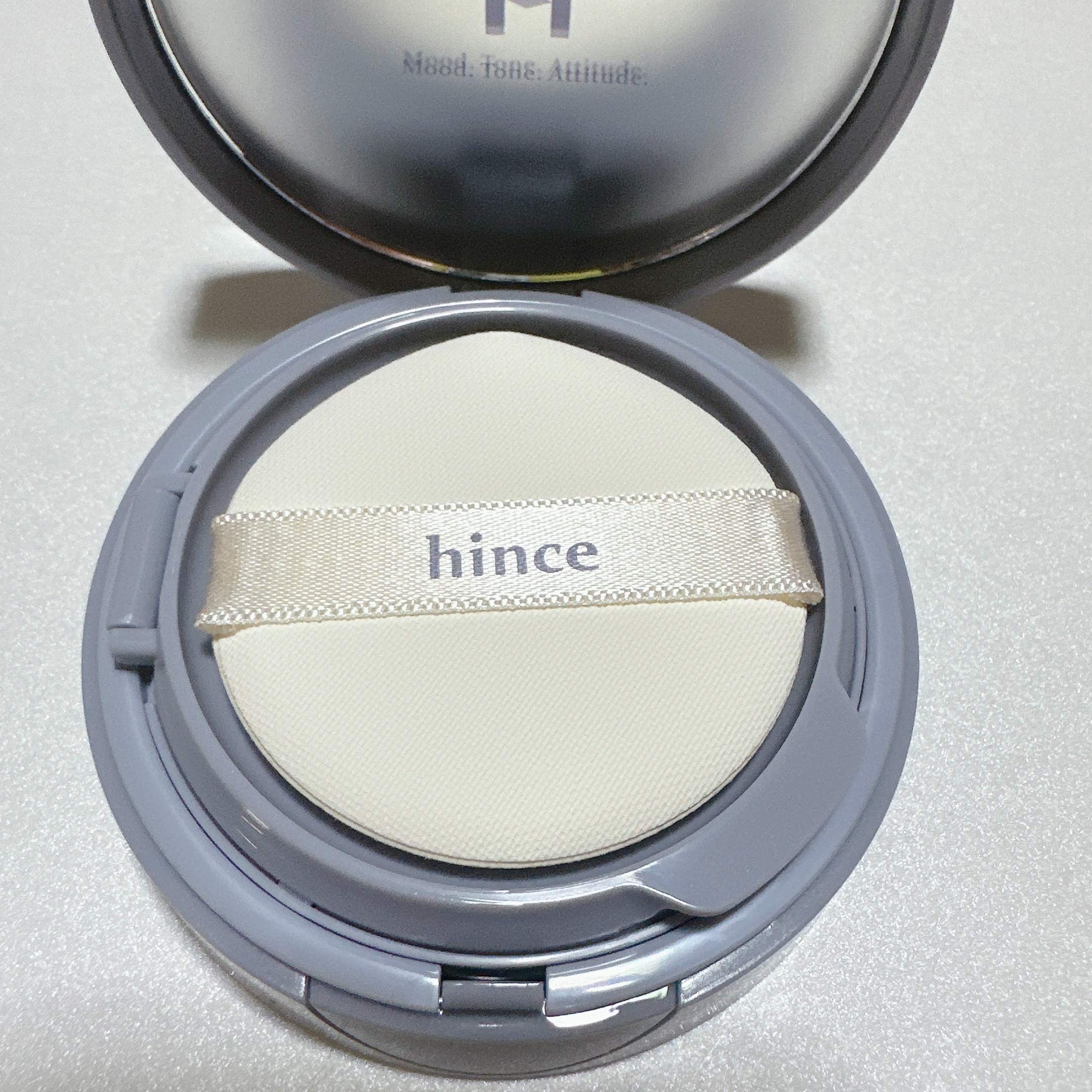 セカンドスキンメッシュマットクッション 21 アイボリー/hince/クッションファンデーションを使ったクチコミ（3枚目）