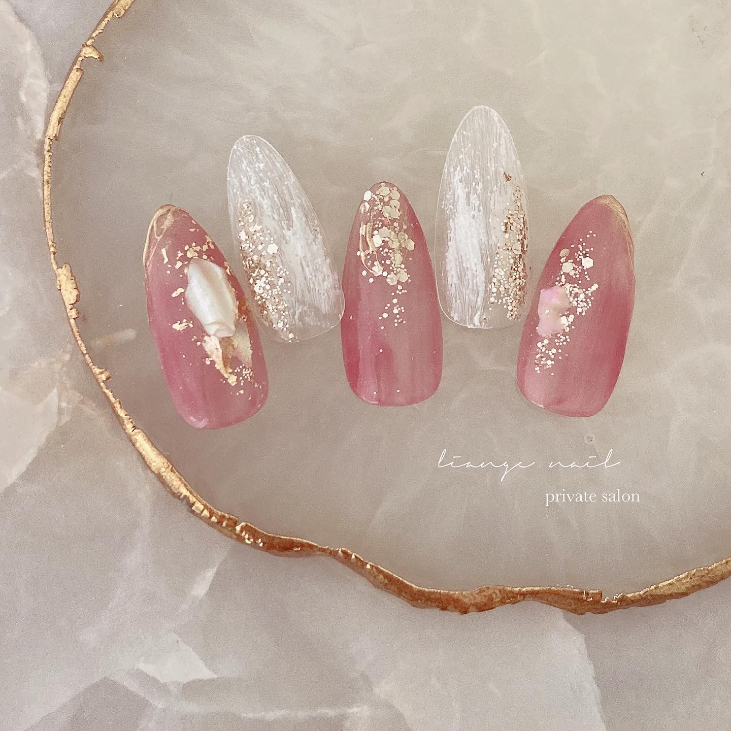 #リアンジェネイル,#柏ネイル,#ネイル,#夏ネイル,#大人ニュアンスネイル,#ニュアンスネイル,#ジェルネイル,#ミラーネイル,#シェルネイルのネイルデザイン