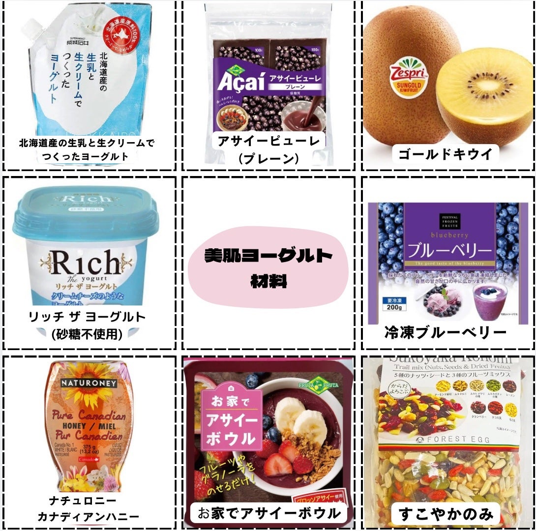 しゃけ on LIPS 「\美肌づくりアサイーヨーグルト/📣これを毎朝食べ続けてからお肌..」(2枚目)