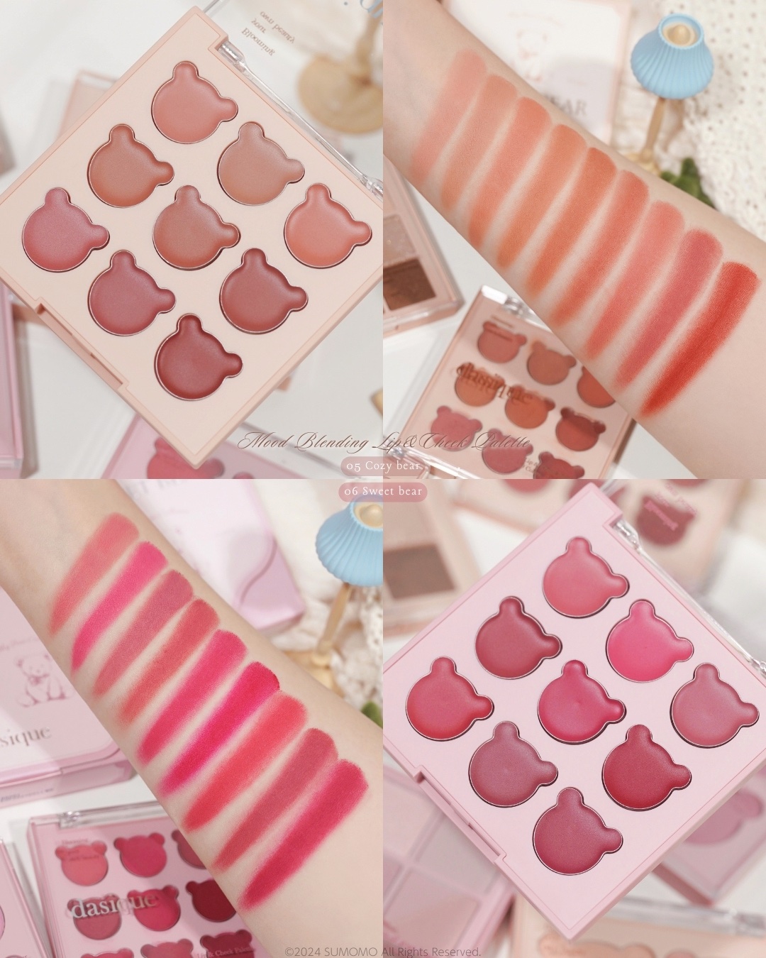 ムードペインティングリップアンドチークパレット/dasique/マルチパレットを使ったクチコミ（3枚目）