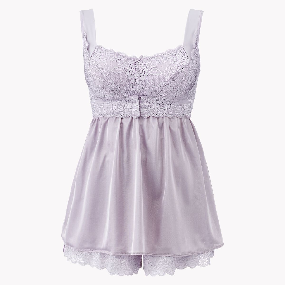 ふんわりルームブラキャミ&フレパン アンティークグレー