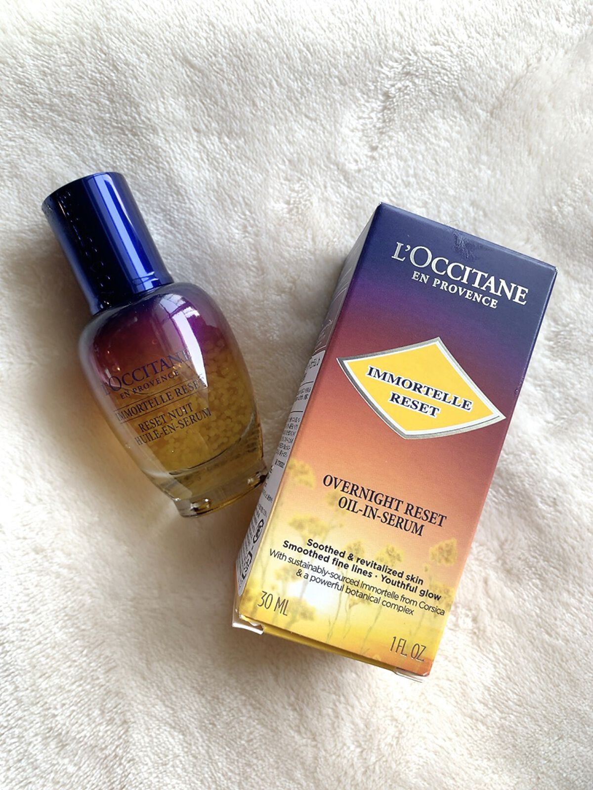 イモーテル オーバーナイトリセットセラム/L'OCCITANE/美容液を使ったクチコミ（2枚目）