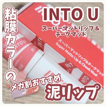 スーパーマットリップ&チークマッド/INTO U/口紅を使ったクチコミ(1枚目)