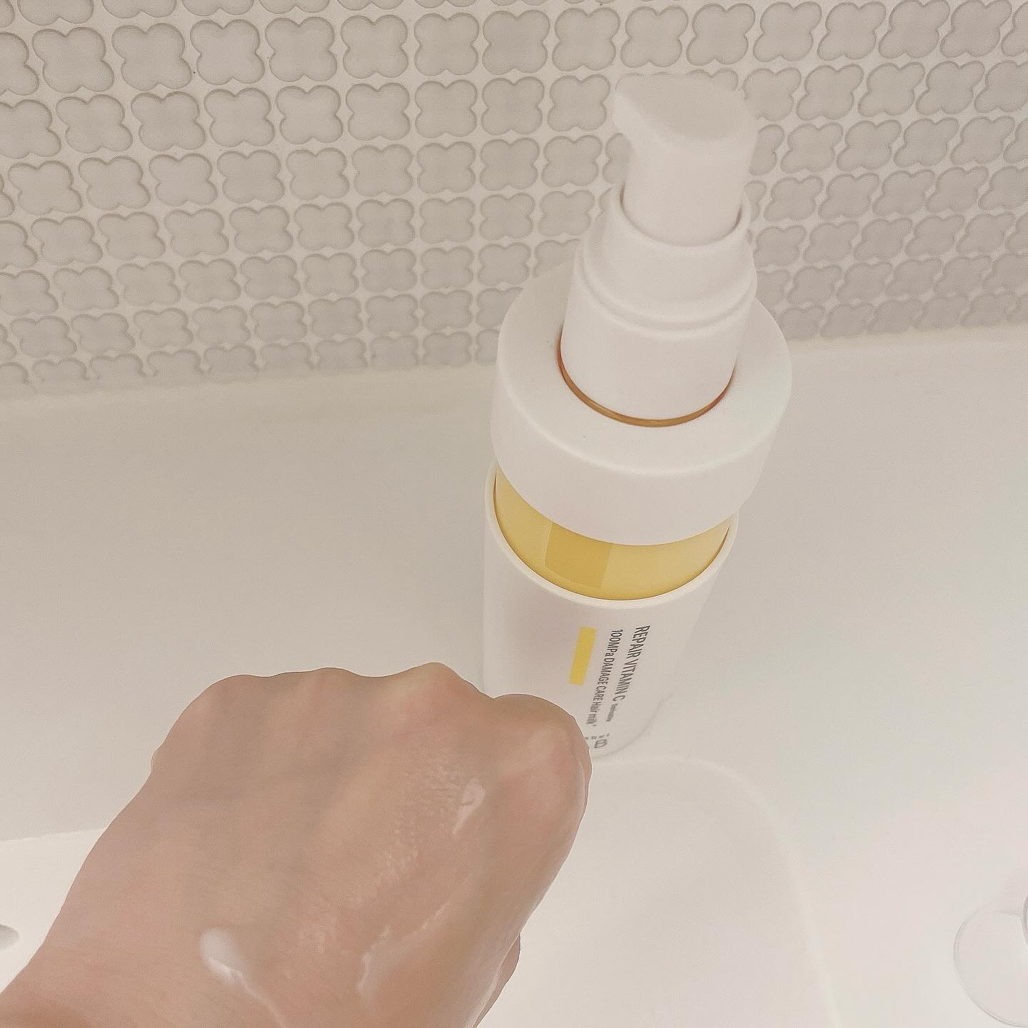 超高圧*¹浸透型リペアビタミンC誘導体*⁴配合　集中美容液ヘアミルク/unlabel/ヘアミルクを使ったクチコミ（3枚目）