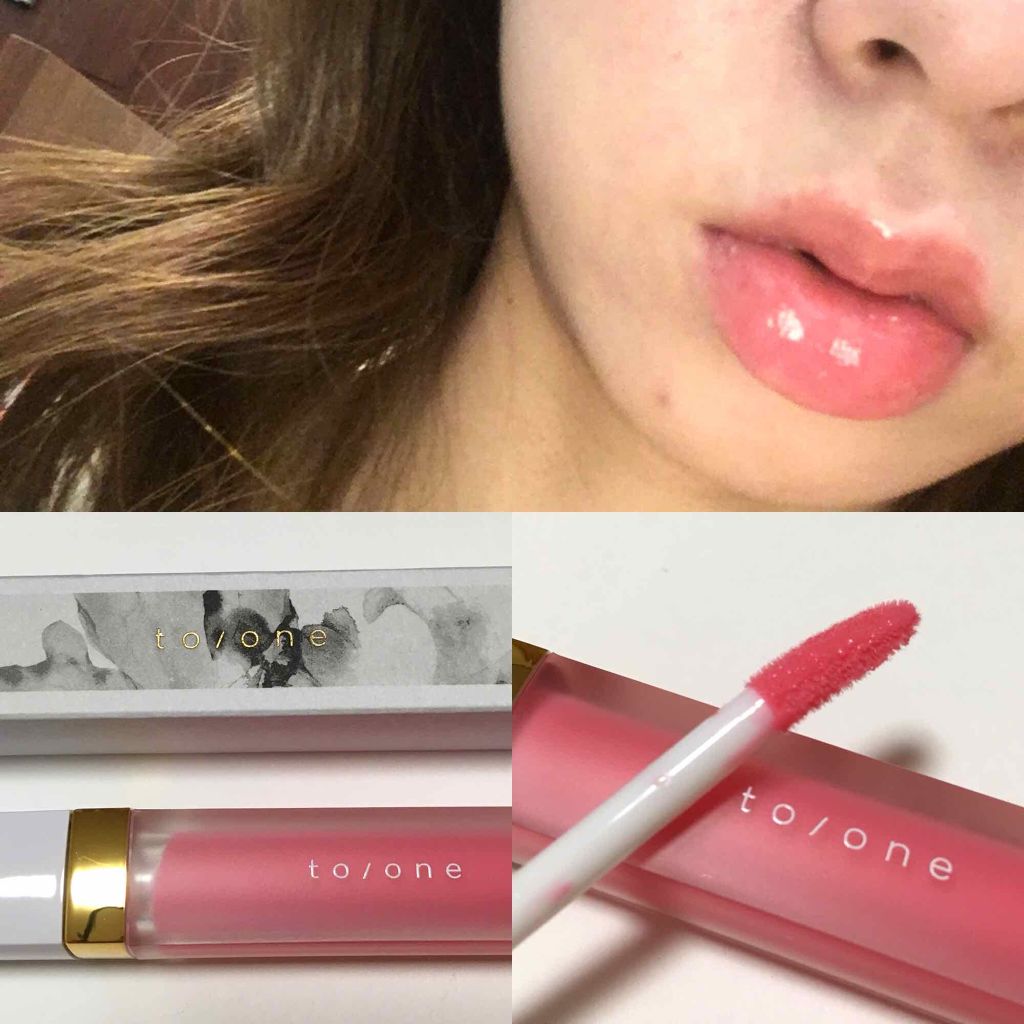 トーン ペタル エッセンス グロス/to/one/リップグロスを使ったクチコミ（2枚目）