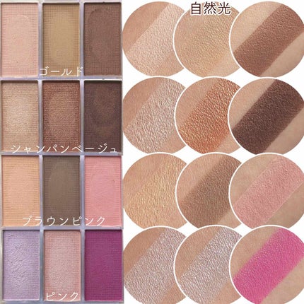 WHY NOT SPINNS 3色アイシャドウ ブラウンピンク/DAISO/アイシャドウパレットを使ったクチコミ(2枚目)