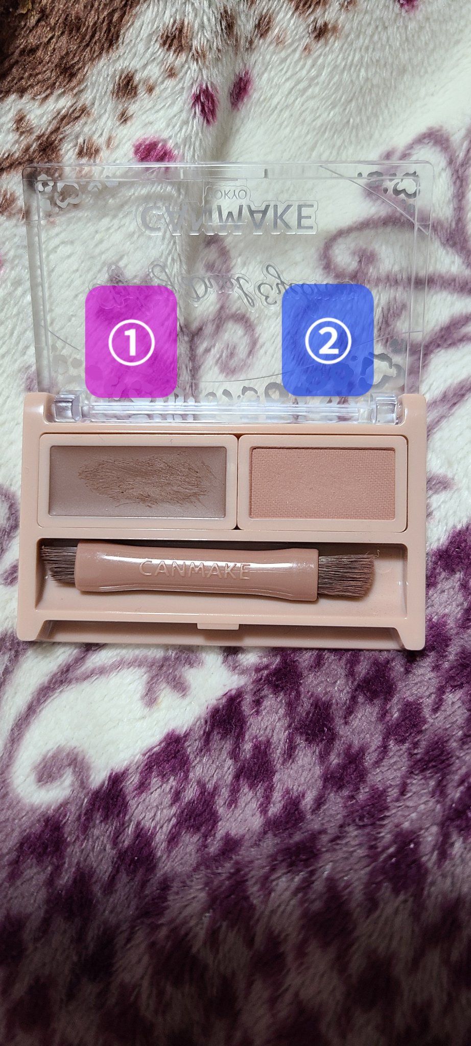 スタイリングデュアルアイブロウ 03 ローズフォグ/キャンメイク/アイブロウを使ったクチコミ（2枚目）