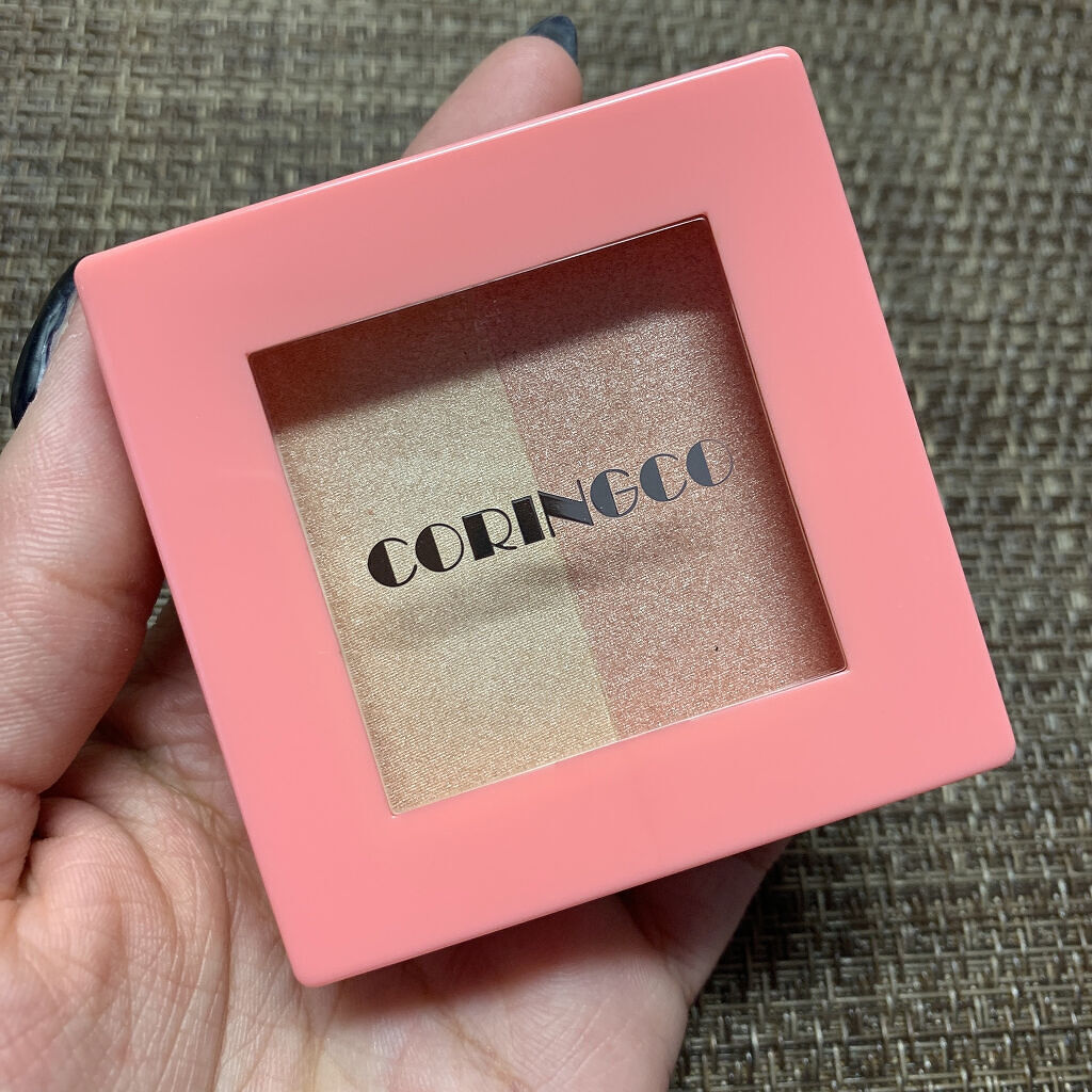 CORINGCO ピンクスクエアデュアルハイライター