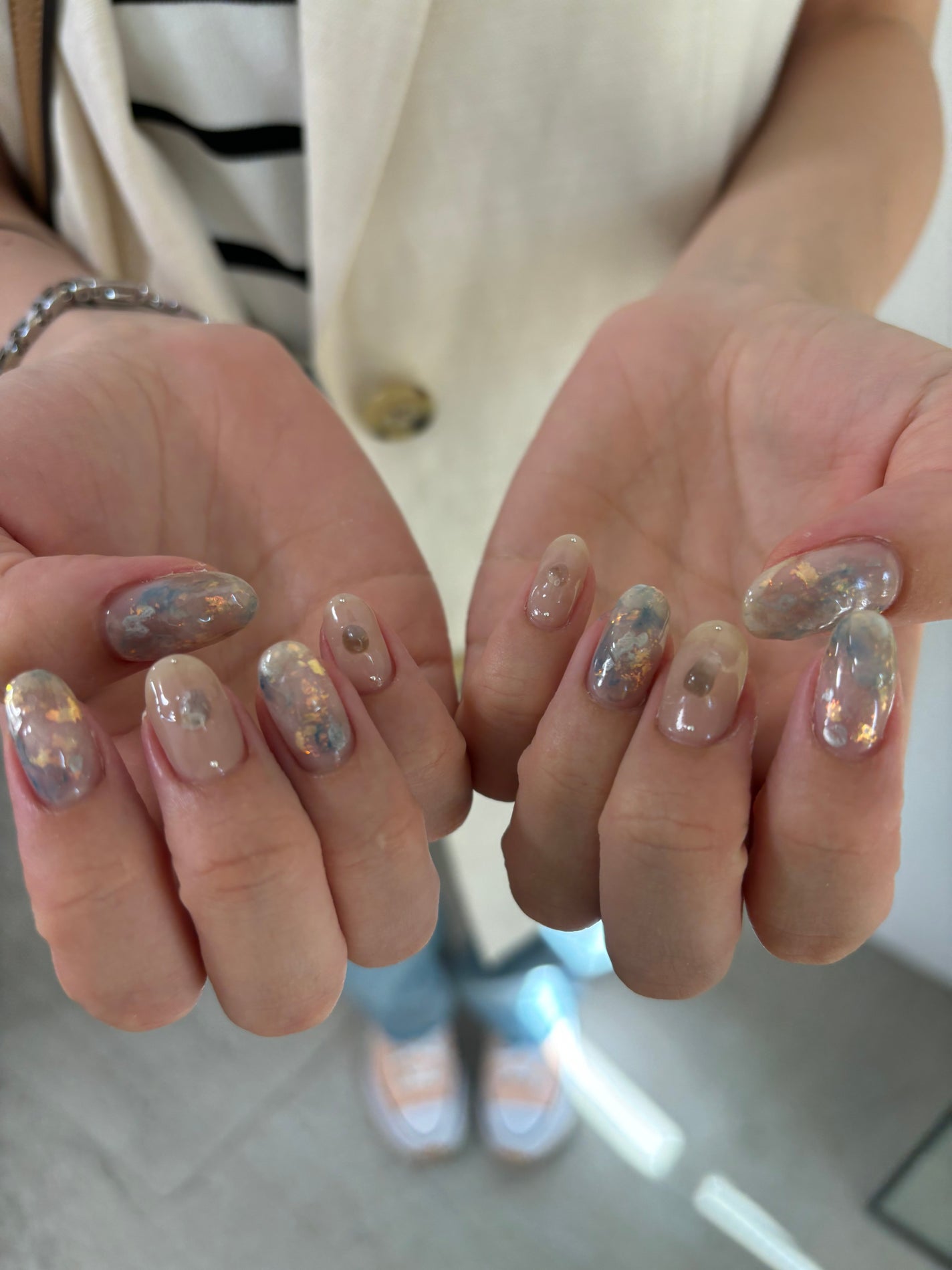 夏美🍉フォロバ on LIPS 「【夏の人気デザイン🏊♀️天然nuance】夏らしい透け感のネ..」(2枚目)