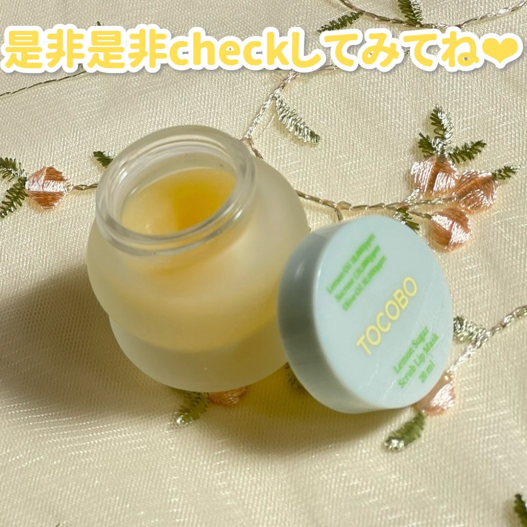 レモンシュガースクラブリップマスク/TOCOBO/リップスクラブを使ったクチコミ(4枚目)