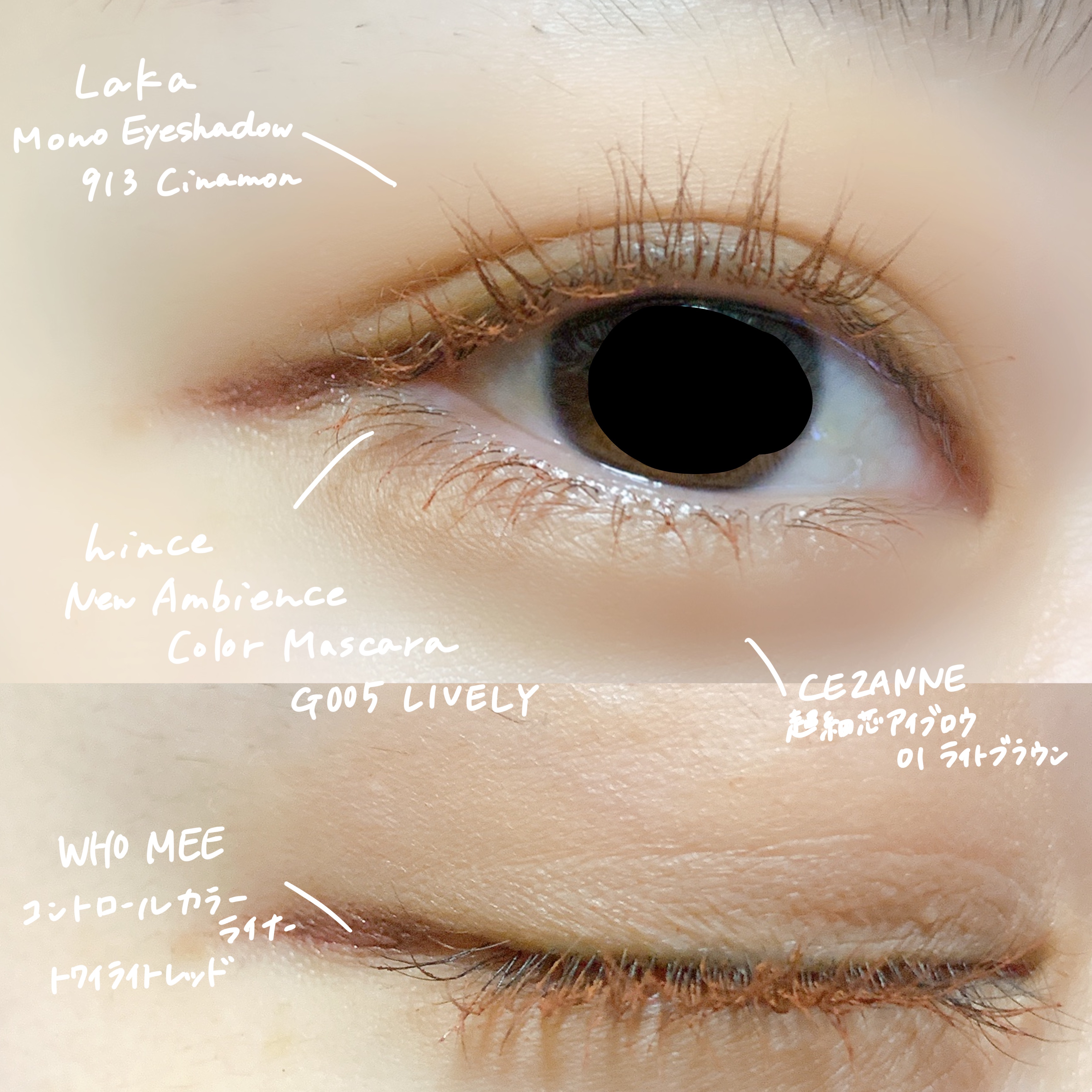 モノアイシャドウ 913 シナモン/Laka/単色アイシャドウを使ったクチコミ（2枚目）