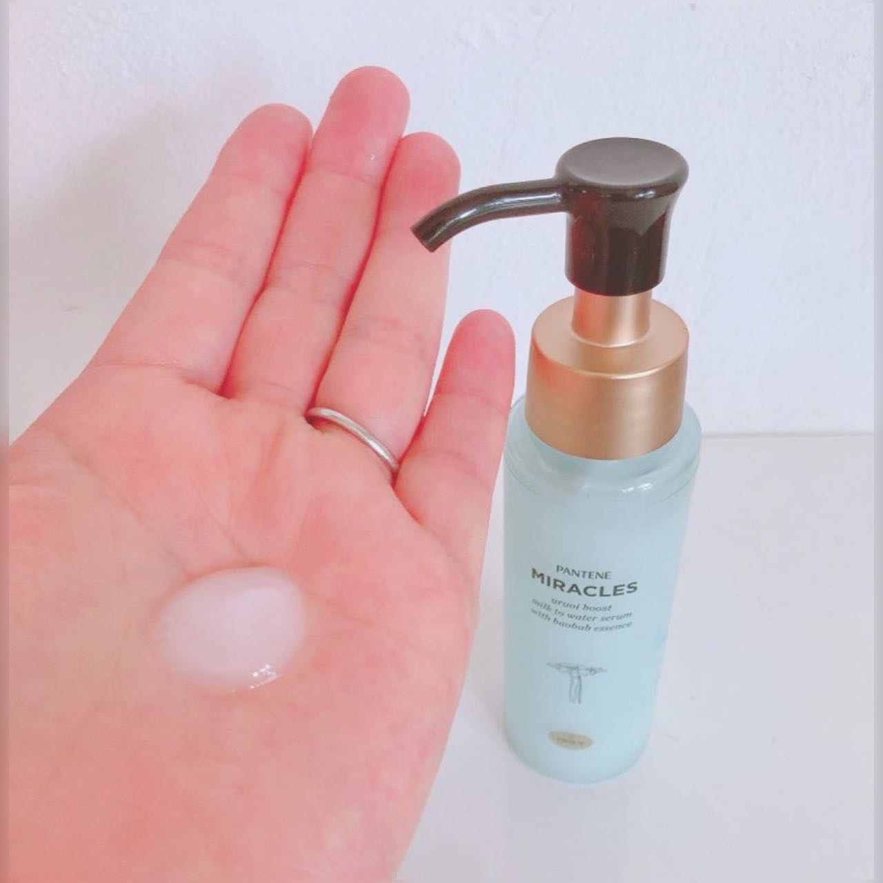 ミラクルズ うるおいブーストミルクウォーターセラム/パンテーン/アウトバストリートメントを使ったクチコミ（3枚目）