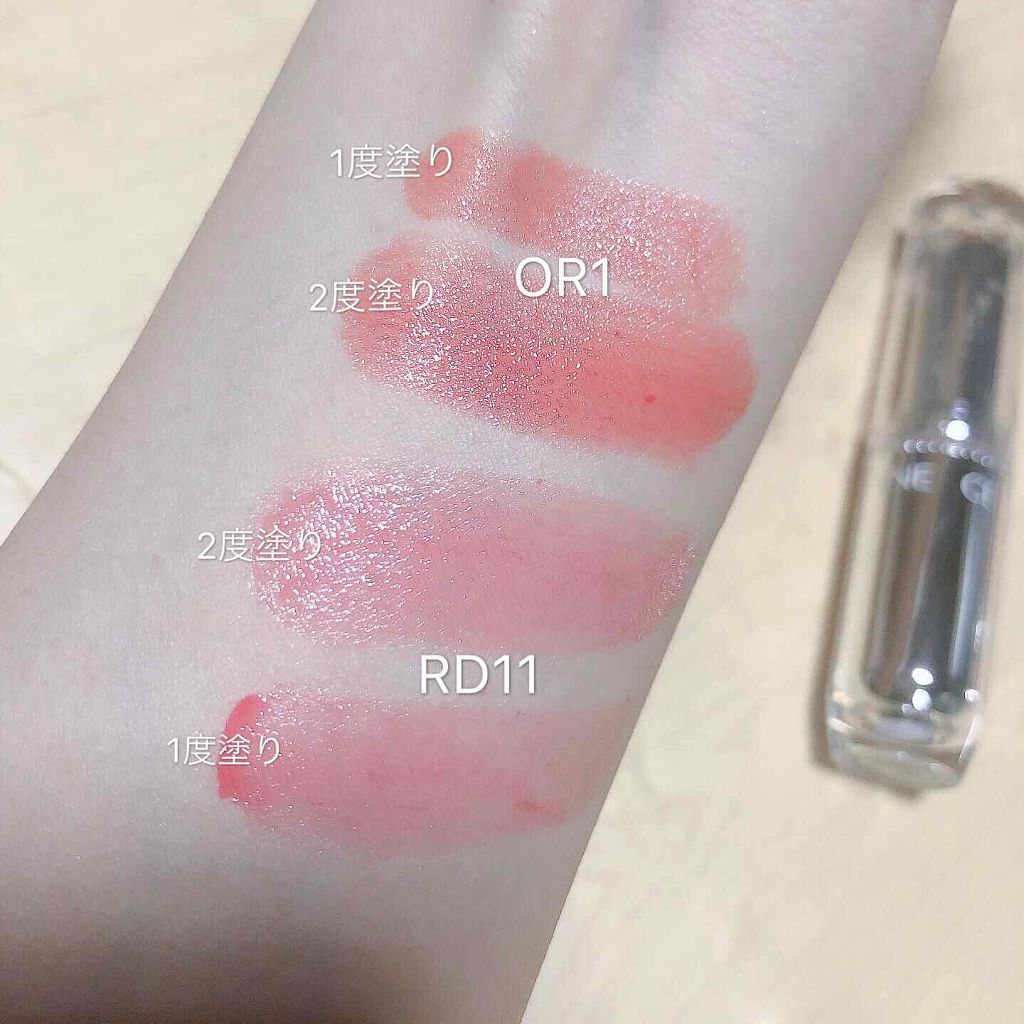 ラスティンググロスリップ/CEZANNE/口紅を使ったクチコミ（2枚目）