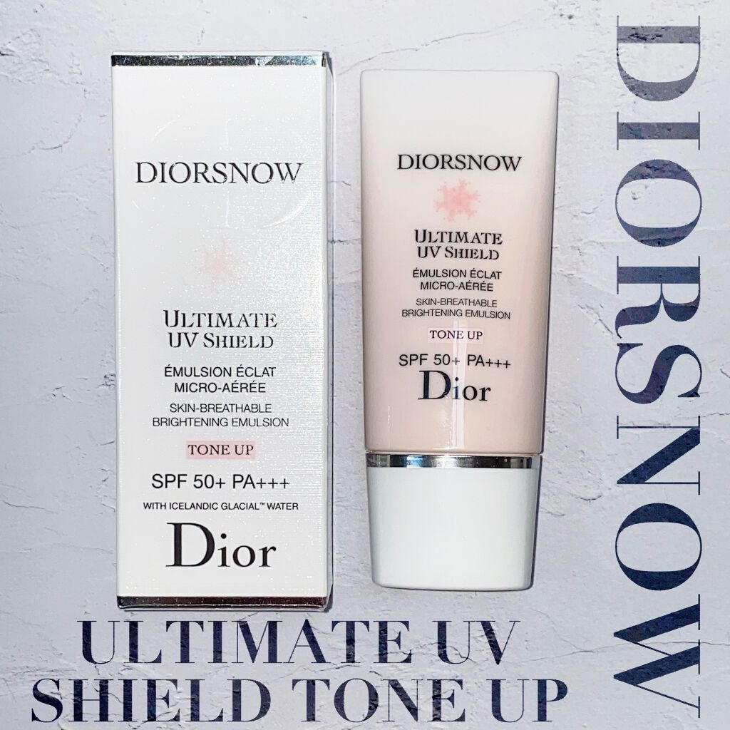 【旧】スノー UVシールド トーンアップ 50+/Dior/日焼け止めミルクを使ったクチコミ（1枚目）