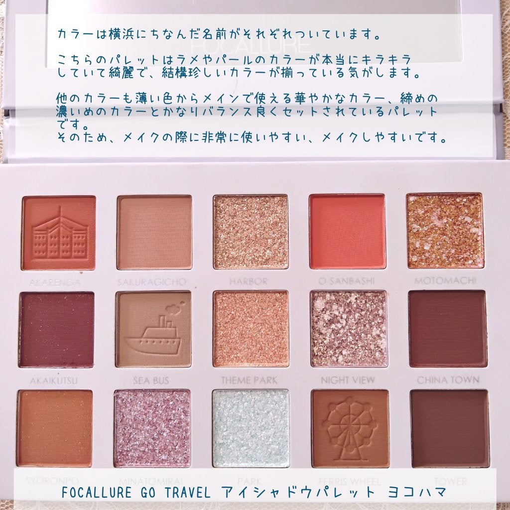 GO TRAVEL 15色アイシャドウパレット/FOCALLURE/アイシャドウパレットを使ったクチコミ(4枚目)